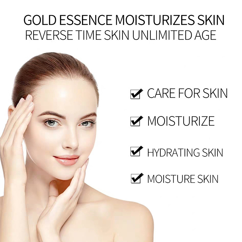 Gold liquid English version explosions moisturizing anti-wrinkle firming skin care products stock solution cross-border factory wholesale