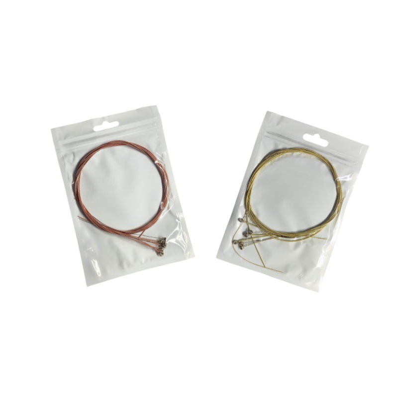 Folk Guitar Strings Brass Red Copper Acoustic Guitar Strings 1 String 2 String 3 String Replacement Spare Guitar Accessories String Replacement