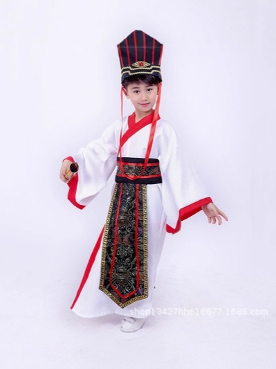 Children's Three Kingdoms Performance Costumes, Spring & Fall Han Dynasty, Boys' Textbook Drama Costumes, Zhuge Liang, Cao Cao, Lu Su, Male