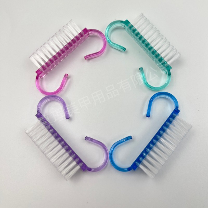 Manufacturer Supplies Translucent Plastic Nail Art Brush, Small Horn Brush, Horn Brush, Nail Brush, Toy Cleaning Tool
