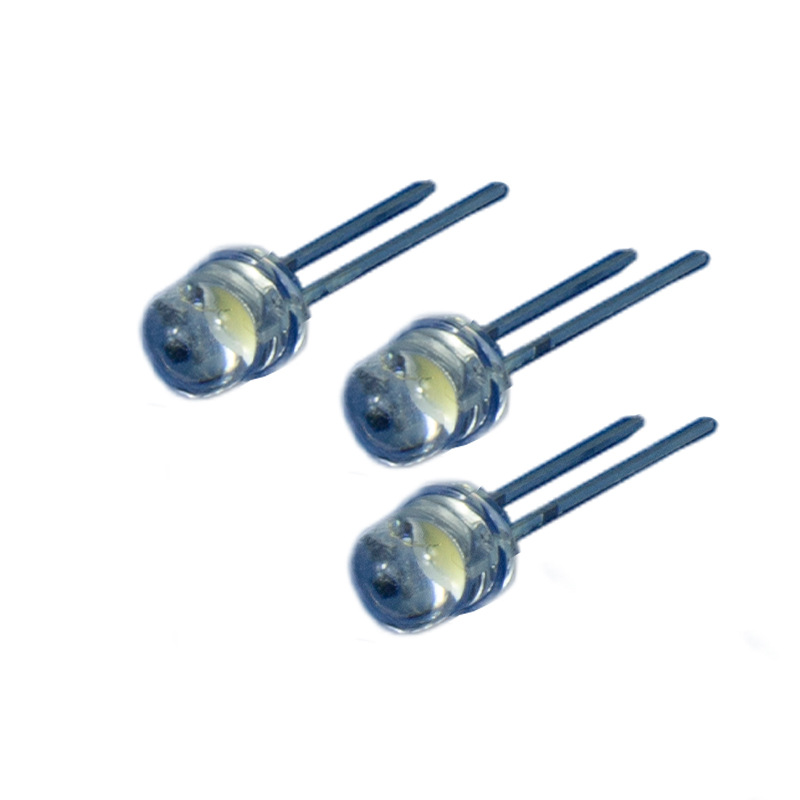 Factory direct supply F5 straw hat white LED lamp beads luminous angle 120 degrees highlight Ra ≥ 97 straight LED lamp beads