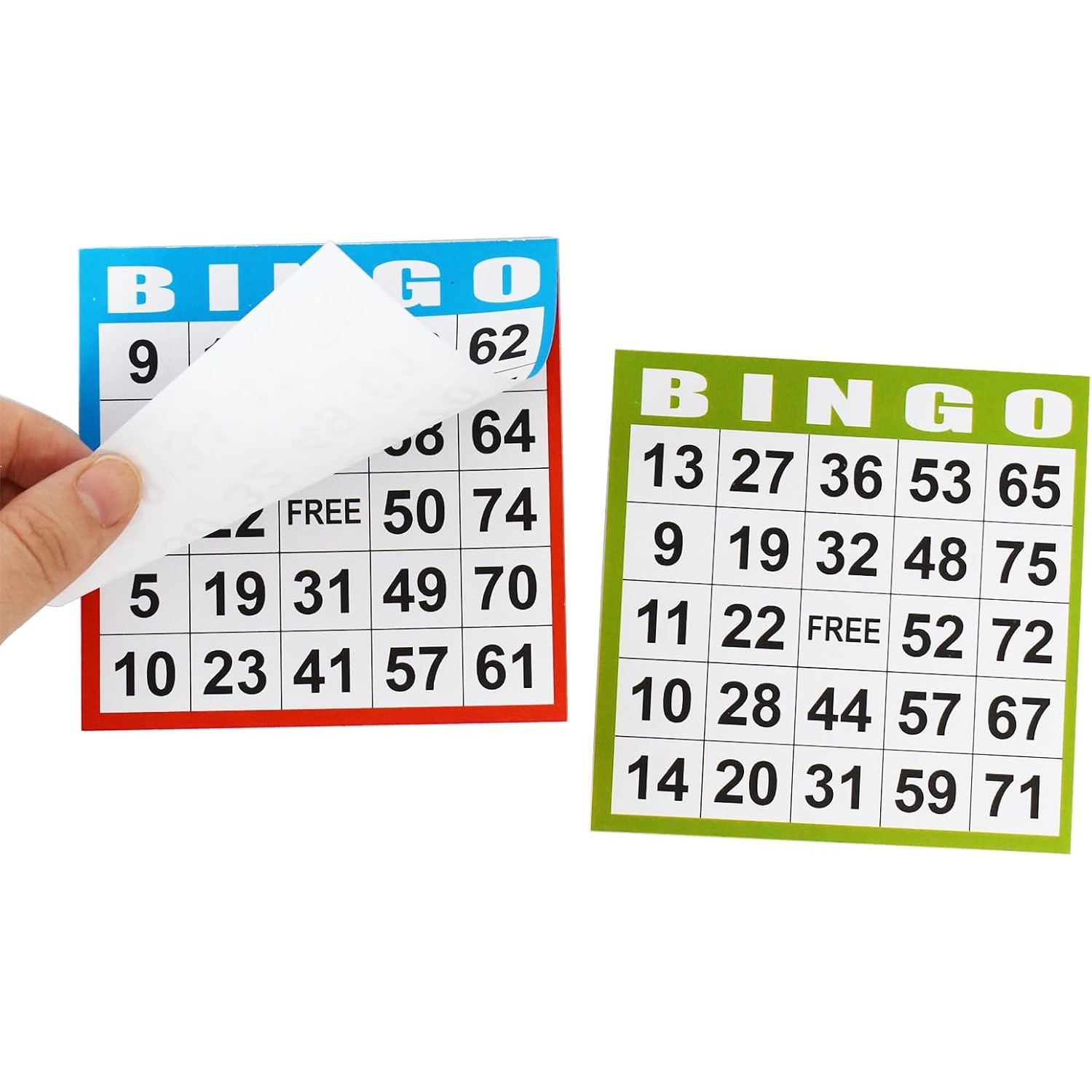 500 Colorful Bingo Paper Cards Game Cards 4X4 Portable and Durable
