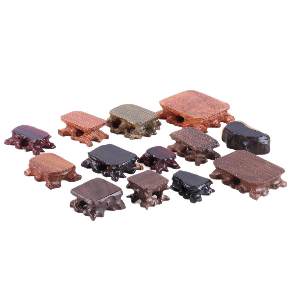 Rosewood Solid Wood Seal Root Carving with Irregular Base, Precious Stone, Jade, Agate, Walnut Small Vase with Irregular Base, Special Price