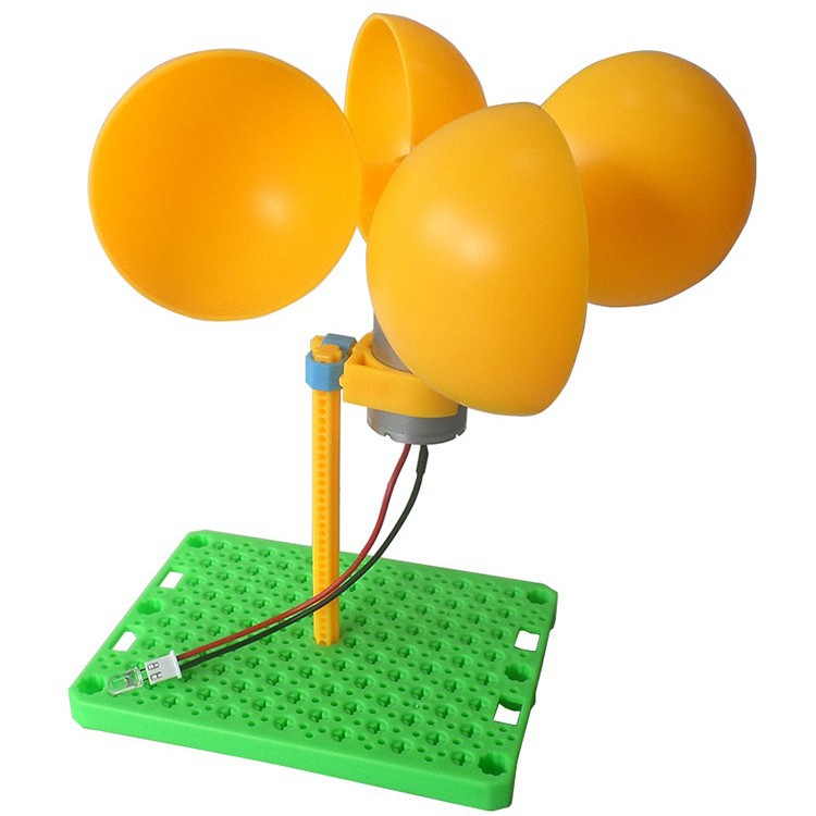 Semi-spherical vertical shaft miniature wind turbine DC Mini DIY technology production maker steam material