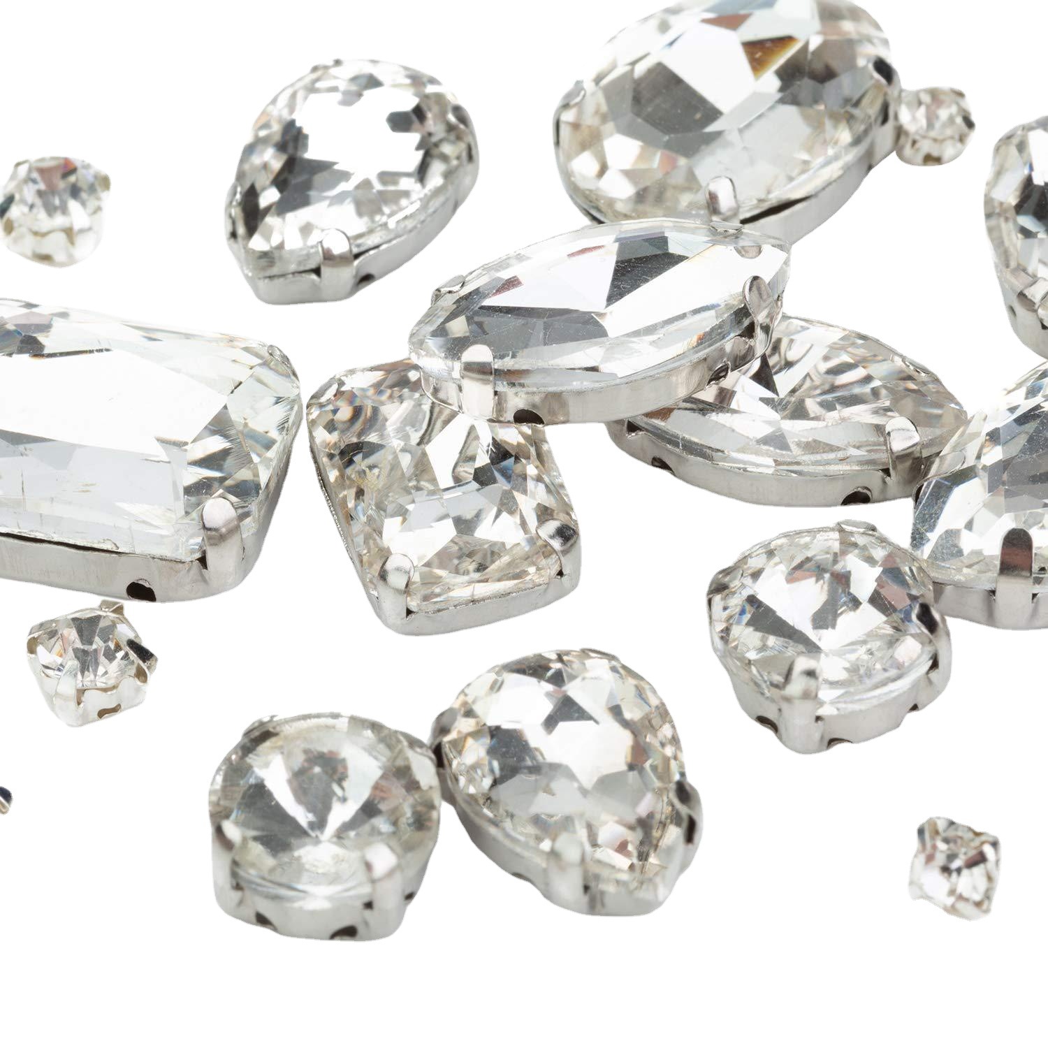 130/bag glass rhinestone white hand-sewn claw drill DIY handmade wedding bow dress material jewelry