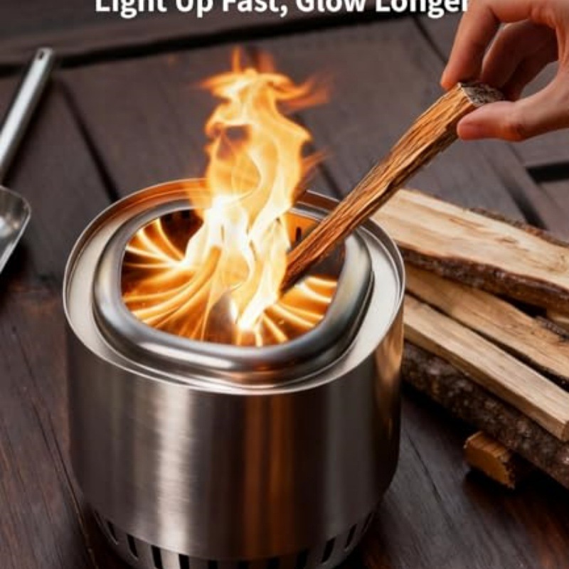 Cross-Border New Model Courtyard Balcony Camping Indoor and Outdoor Universal Stainless Steel Personalized Creative Mini Desktop Fire Pit