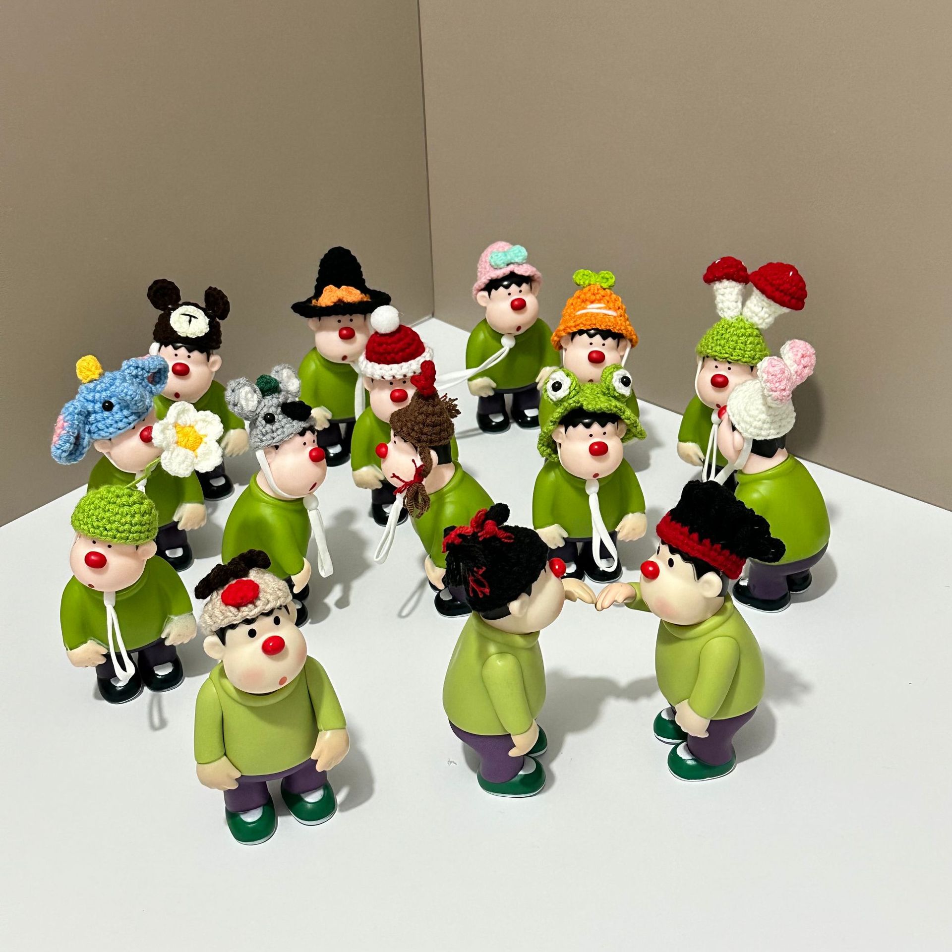 Шляпа с цветочной косичкой Pang Hu Xiao Xin Cun, ручная работа, милая шляпа для кукол, декор для автомобиля