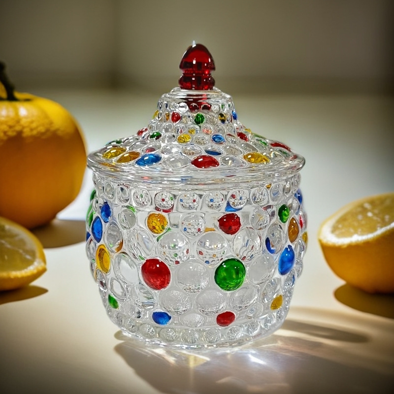 Европейская стеклянная банка для конфет, контейнер для хранения, украшение для гостиной, креативный персонализированный контейнер для закусок и сухофруктов