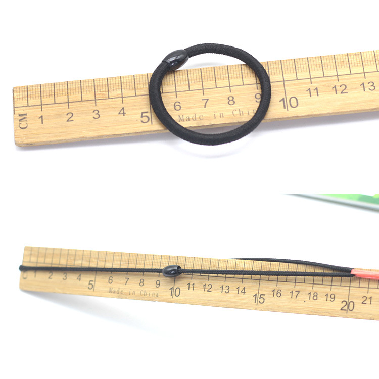 High elastic hair ring 04 black beads hair rope simple durable black head rope hair rubber band manufacturers wholesale jewelry