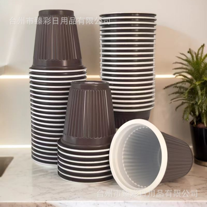 2.5oz pp material double color cup coffee cup drinking cup tasting cup disposable coffee cup corrugated plastic cup