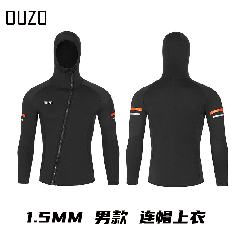 1.5mm Warm Diving Suit OUZO Split Diving Clothes Full Set Men's and Women's Long Sleeve Cold Sun Protection Surfing Clothes