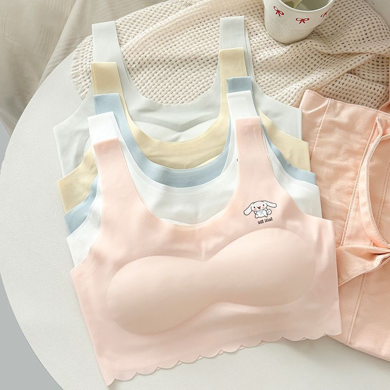 Период развития учениц средней школы, бесшовные майки для девочек, топы для учеников начальной школы, бюстгальтеры для больших детей