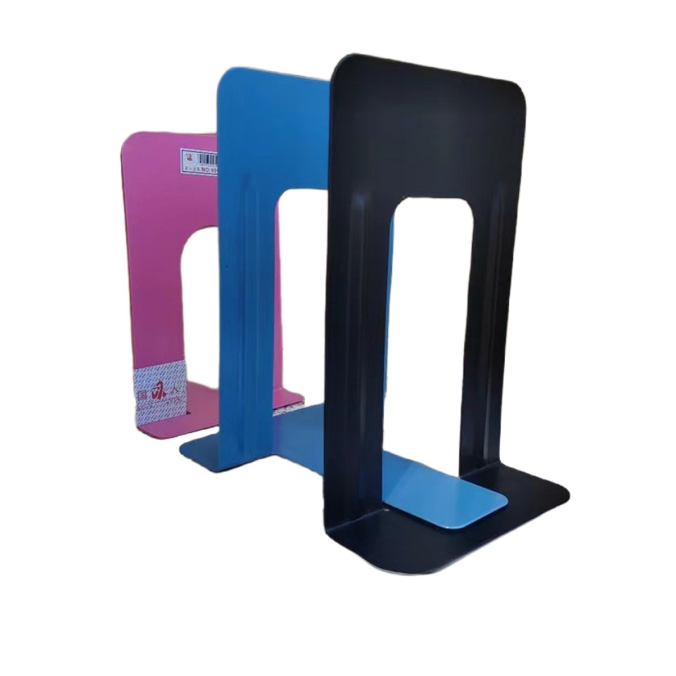 Iron Thickened Book Stand Student Office Desktop Storage Bookend Library Bookholder Metal Book Stand Simple