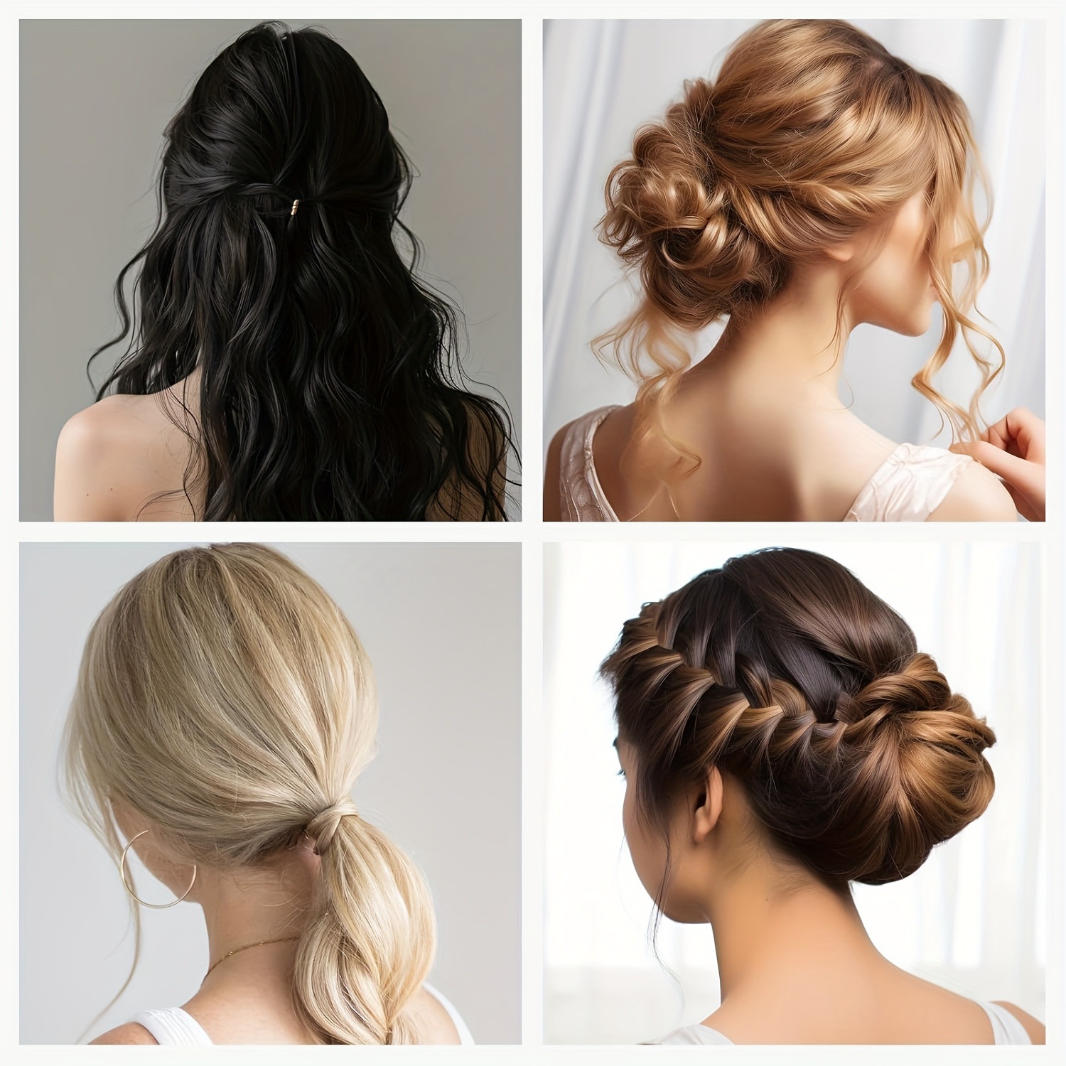 Cross-Border Popular Hair Filler Padding Sponge Donut 180cm Fluffy Invisible Styling Tool Wholesale