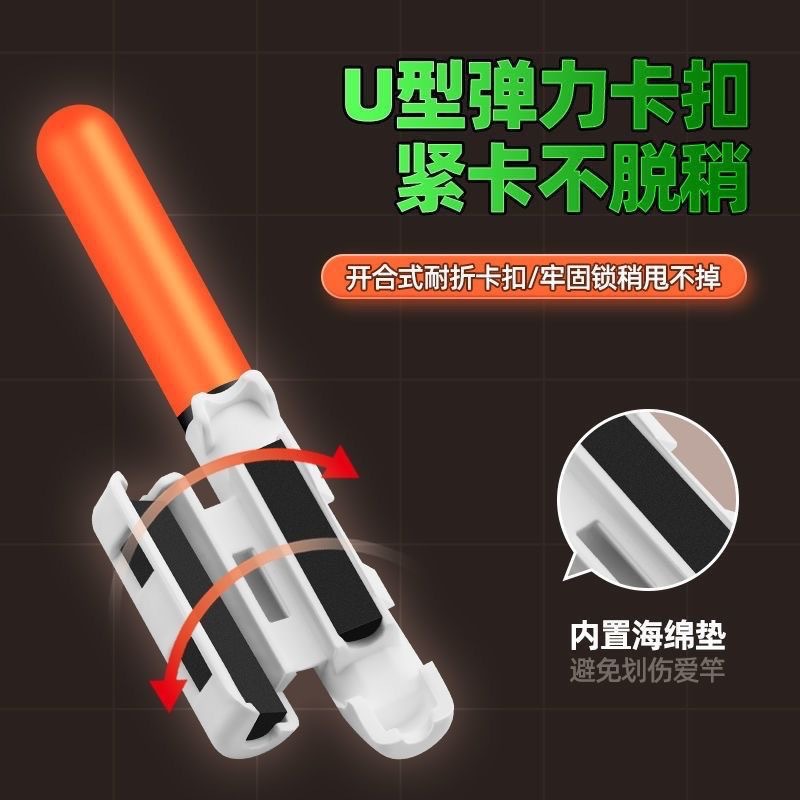 Night fishing electronic rod slightly light bite hook discoloration raft rod throwing rod sea rod slightly light luminous rod sanda fishing rod alarm