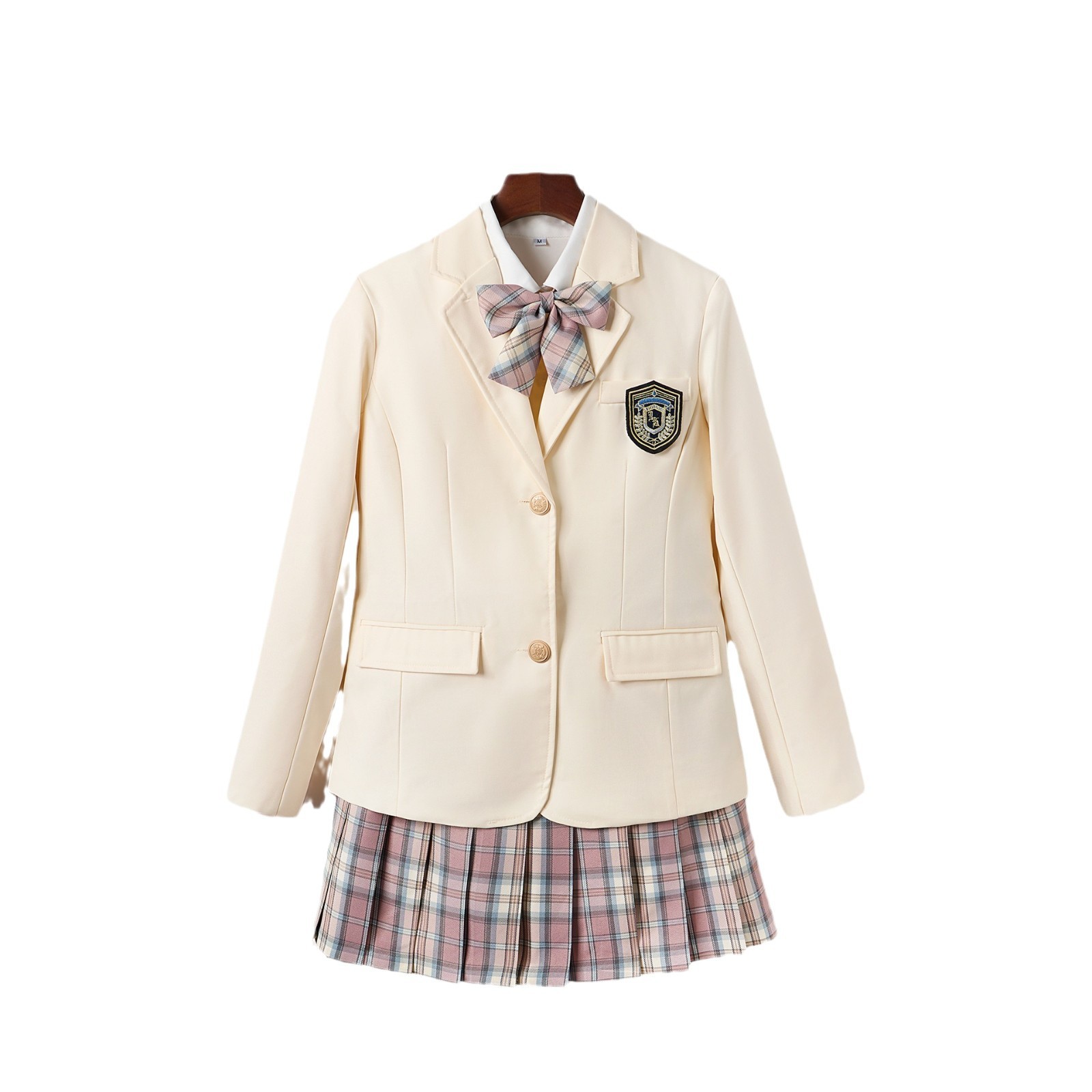 Autumn and Winter JK Uniform Small Suit Women's Jacket College Style Two-Button Suit Japanese Basic Full Set Factory Direct Supply