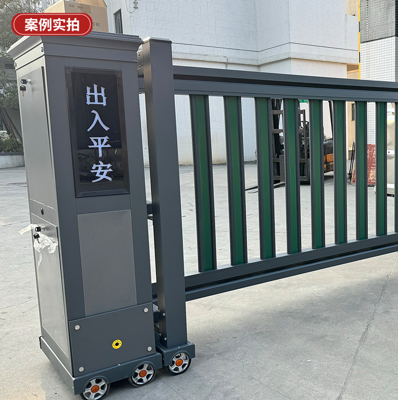 Section Sliding Door Electric Sliding Door Aluminum Alloy Segmented Telescopic Door Factory Construction Site Linear Door Automatic Sliding Door