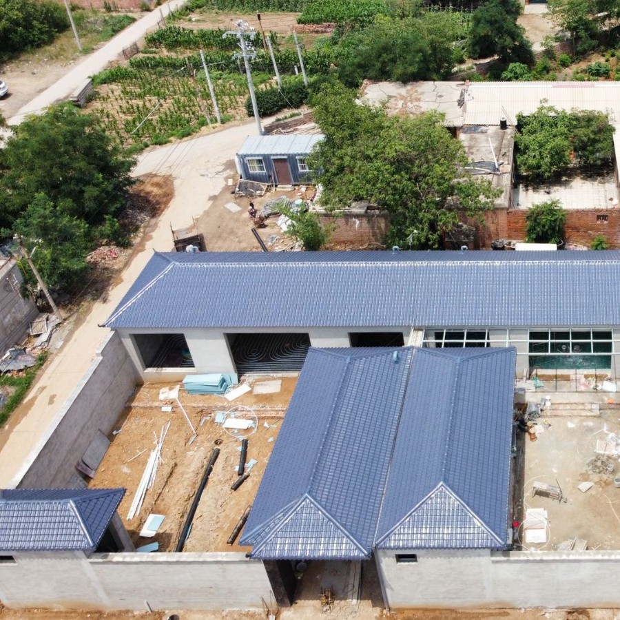 Resin Tile Roof Antique Tiles Manufacturer Direct Sales Fence Carport Ancient Building Door Head Tiles Glass Decorative Plastic Tiles