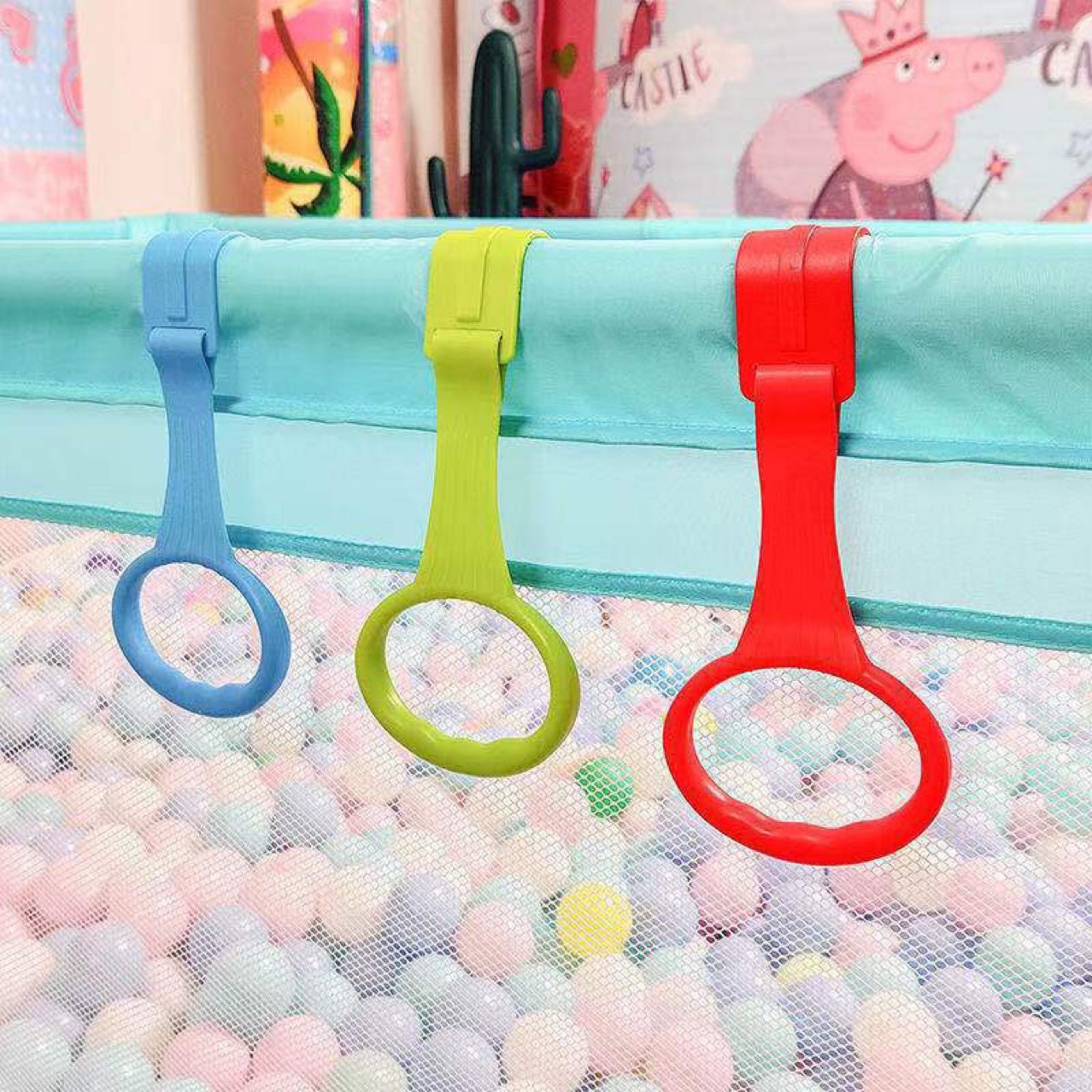 Baby Play Fence Hand Pull Ring Children's Standing Professional Baby's Strolling Auxiliary Pull Ring Bed Ring
