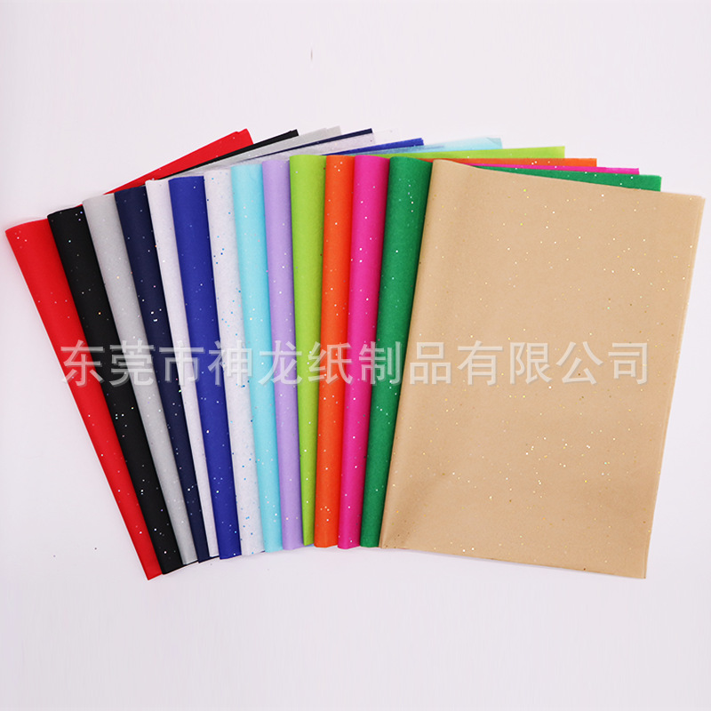 17g Colorful Glitter Copy Paper Customized Green Silver Cowhide Colorful Hot Stamping Thin Page Paper 13 Colors Optional