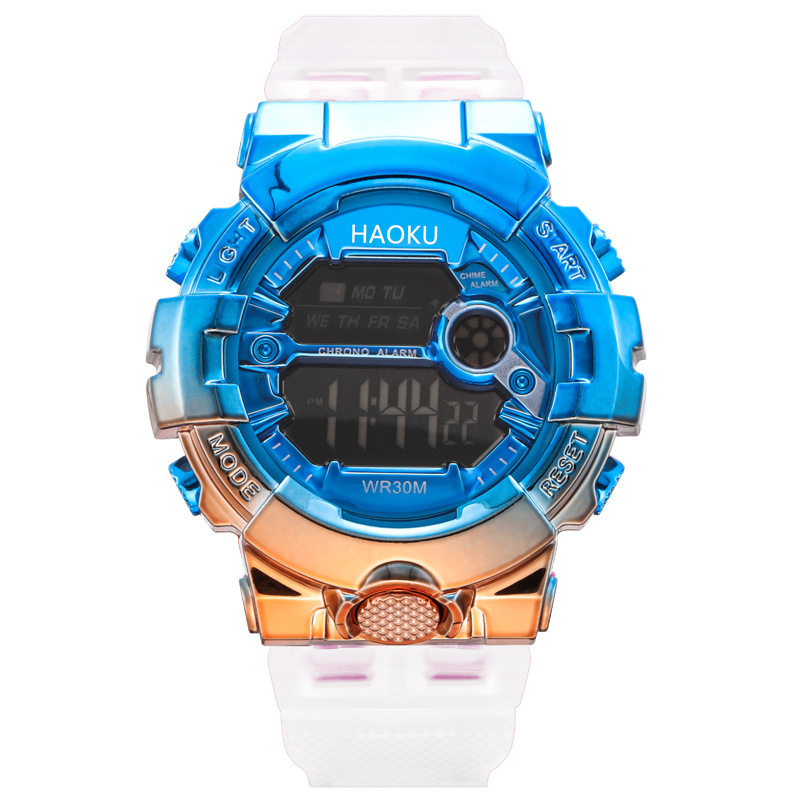 Ins Colorful Popular Sports Digital Watch Waterproof Men's and Women's Square Student Led Watch Popular Kidsren's Watch