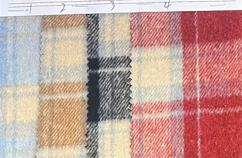 Woolen Woolen Spot Brushed Large Plaid Outwear Clothing/shoes and Hats/lags Fabric Shaoxing Supply
