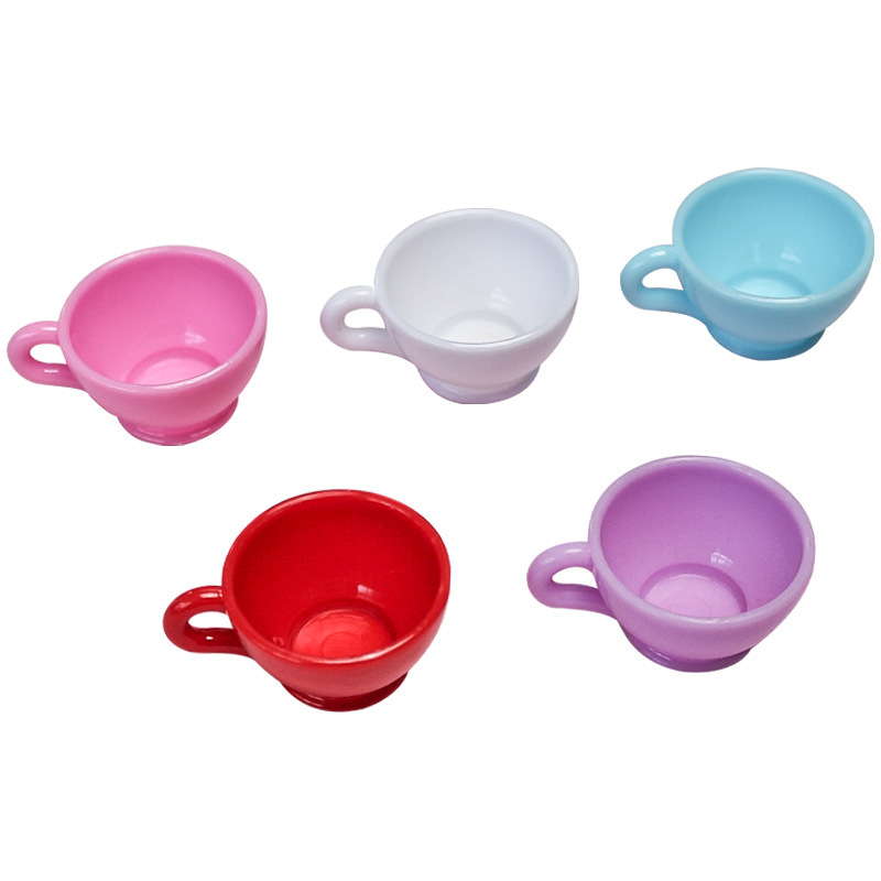 Source Manufacturer Mini Artificial Coffee Cup Plastic Tea Cup PVC Water Cup Doll House DIY Food Container