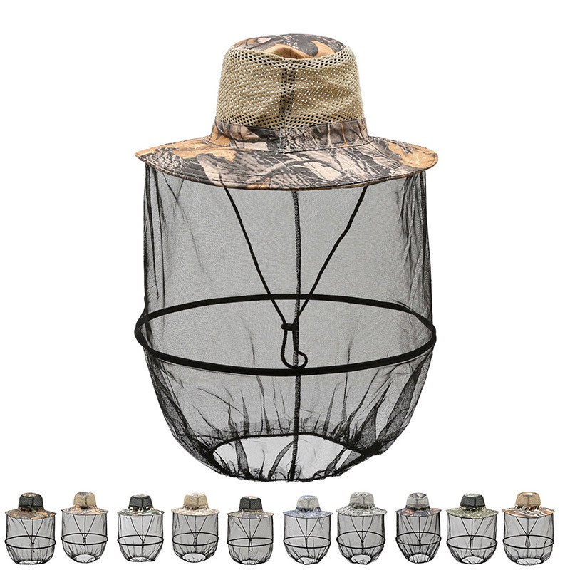 Шляпа с сеткой, защищающая от пчел и насекомых, модная, для рыбалки