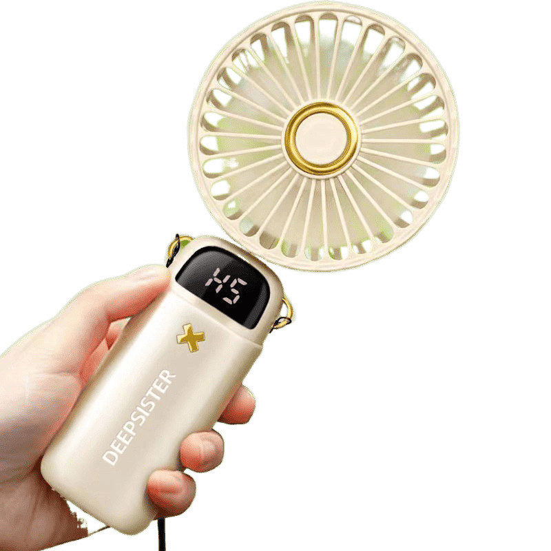Hand-held small fan mini charging mute portable large wind power student dormitory bed portable electric fan