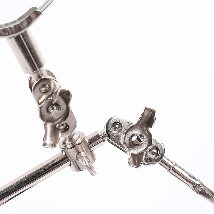 (Jinma) Professional Manufacturer Supplies Three-Hand Magnifying Glass / Auxiliary Clip Magnifying Glass 65mm Green Color Box