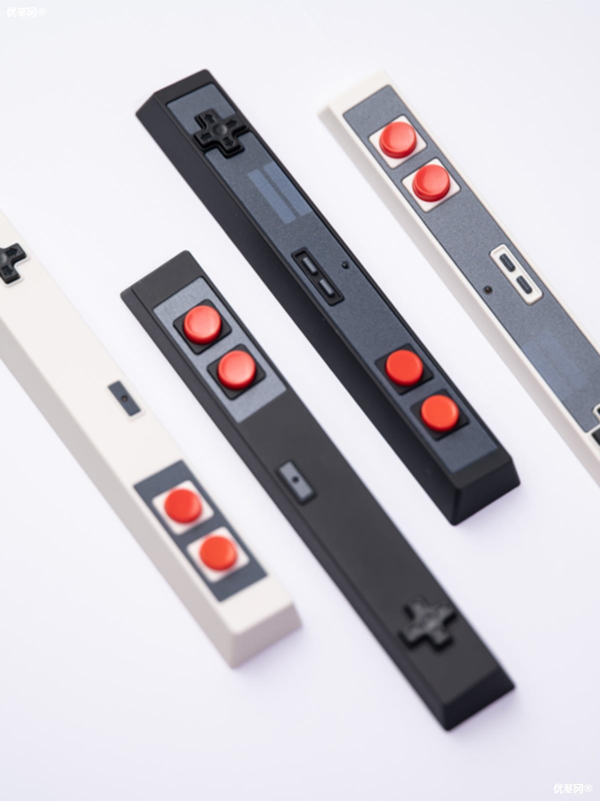 Mechanical keyboard 6.25u personality design red and white machine handle shape space transparent key cap