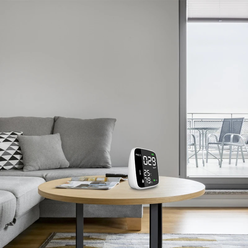 LED digital display PM2.5 dust detector laser scattering technology sensor compact desktop air quality detection