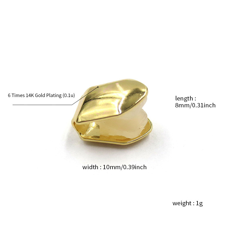 Cross-border explosions HIPHOP gold braces single teeth gold plating hip-hop jewelry braces factory outlet