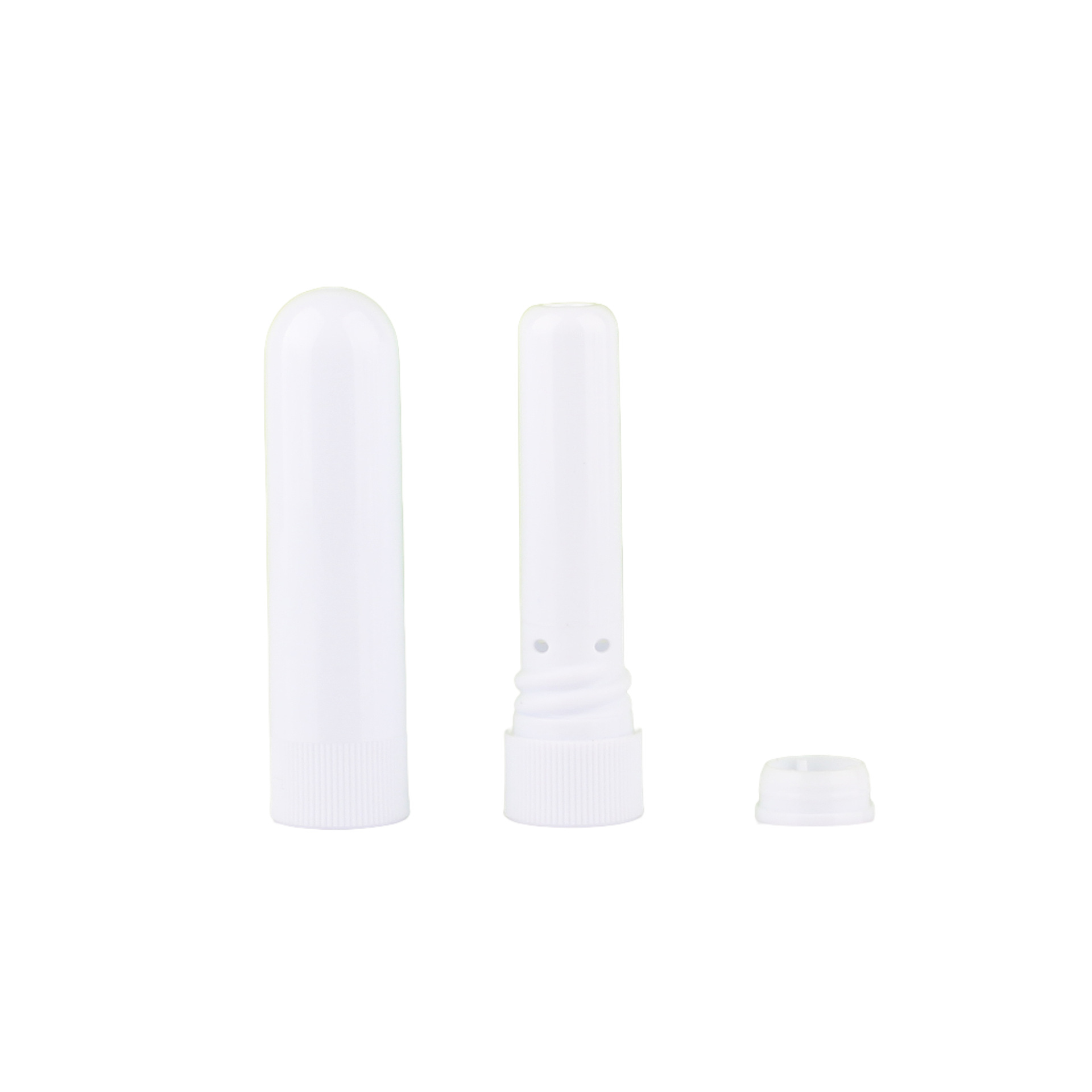 White Nasal Inhalation Stick Packaging Material Peppermint Essential Oil Nasal Tube Sniffing Stick Refreshing Nasal Inhaler with Cotton Core