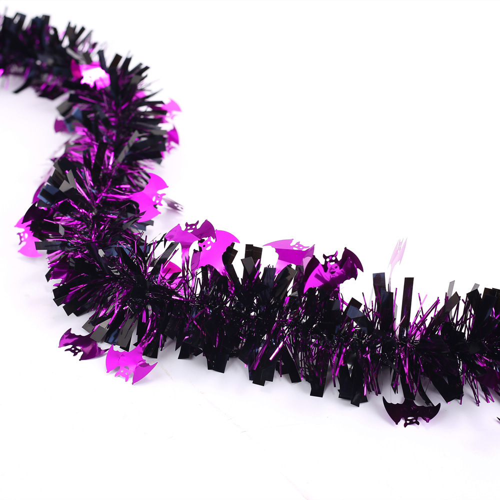 Chen Lin party decoration color strip pumpkin ghost wool Halloween scene decoration flower encryption ribbon