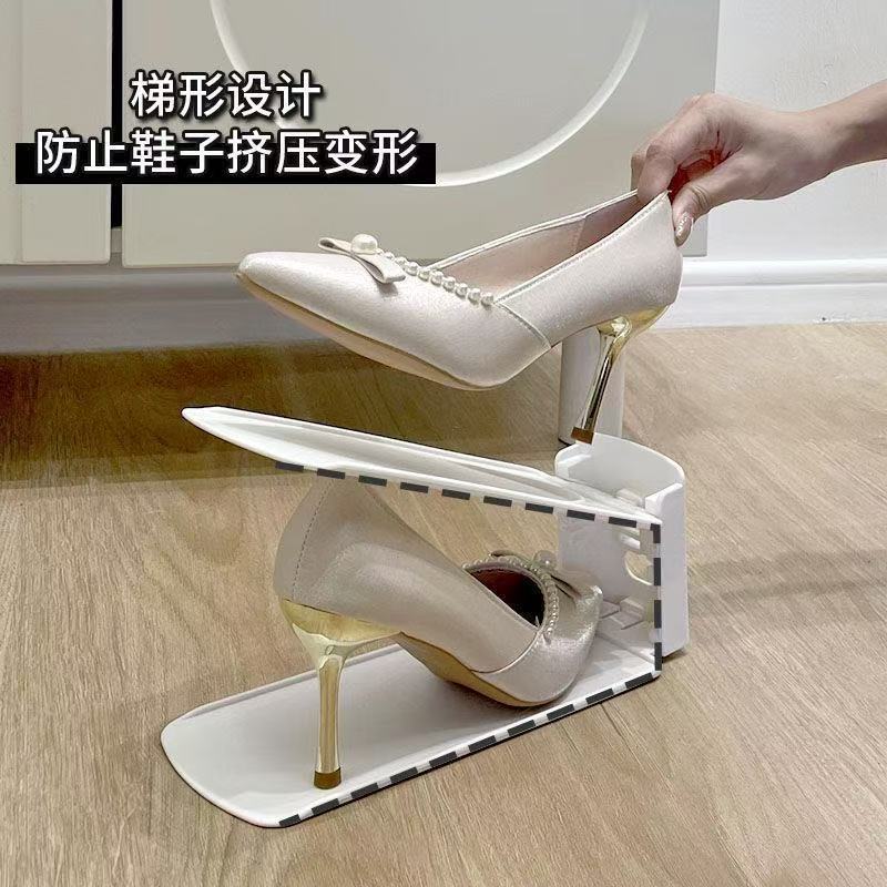 Thickened Double-Layer Adjustable Shoe Holder Shelf Home Entry Shoe Cabinet Storage Artifact Dormitory Foldableing Shoe Rack