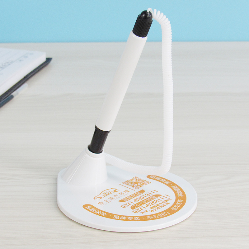 Abs Plastic Desk Pen, Desktop Fixed Signature Pen, Bank Phone Cord Anti-Lost Counter Pen, Advertising Promotion Desk Pen