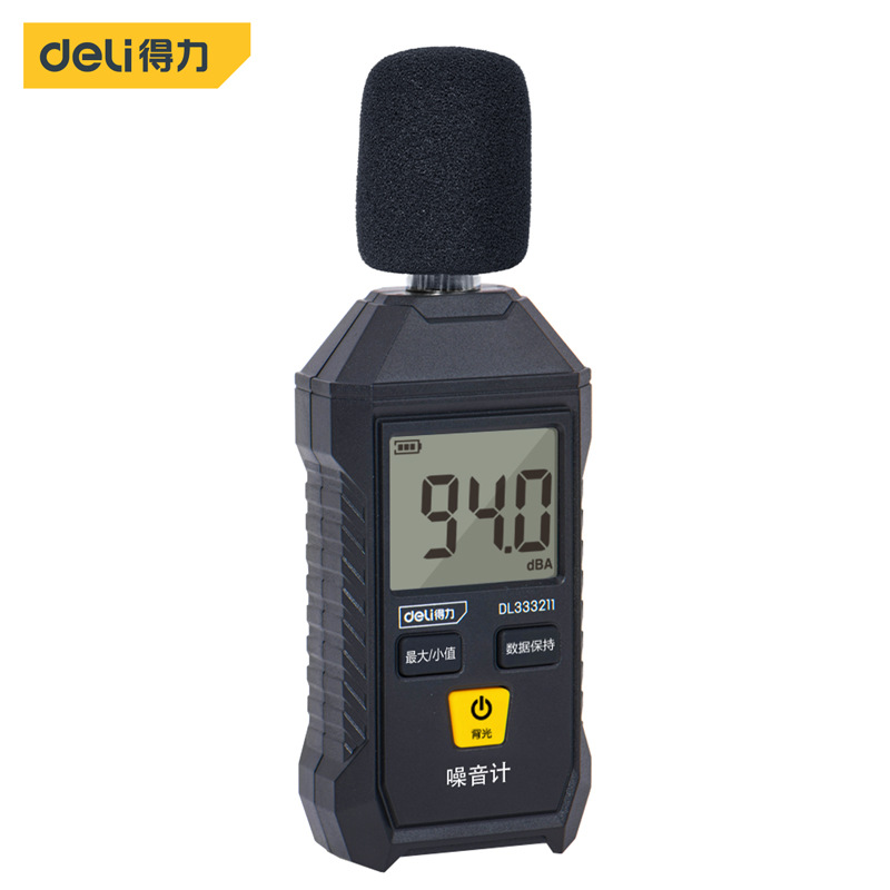 Deli digital noise meter mini noise detection sound tester decibel meter DL333211