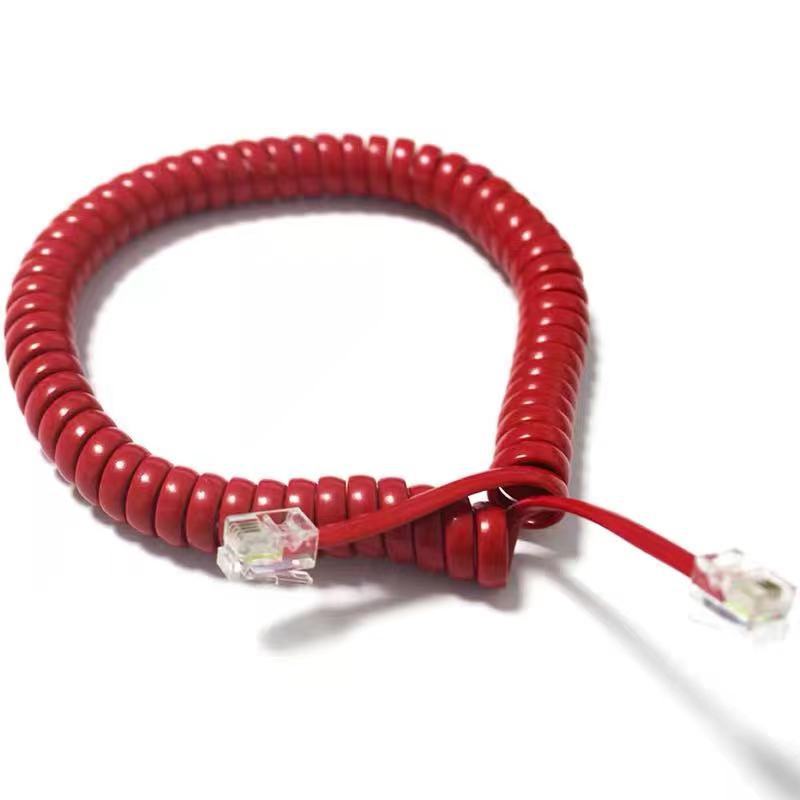 Factory Direct powered Telephone 3m Earpiece Curve Telephone Handle Cable 4p4c Telephone Earpiece Cable