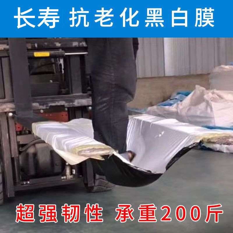 Greenhouse Film Thickened Black and White Green Film Culture Film Waterproof Cooling Heat Insulation Shading Silage Film Edible Fungi Film