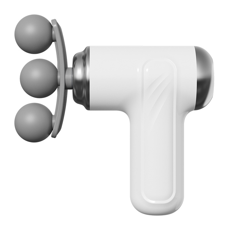 Cross-Border 3-Head Fascia Gun 9-Head Interchangeable Body Massager Deep Hitting Muscle Relaxation Shoulder, Waist and Back Massager