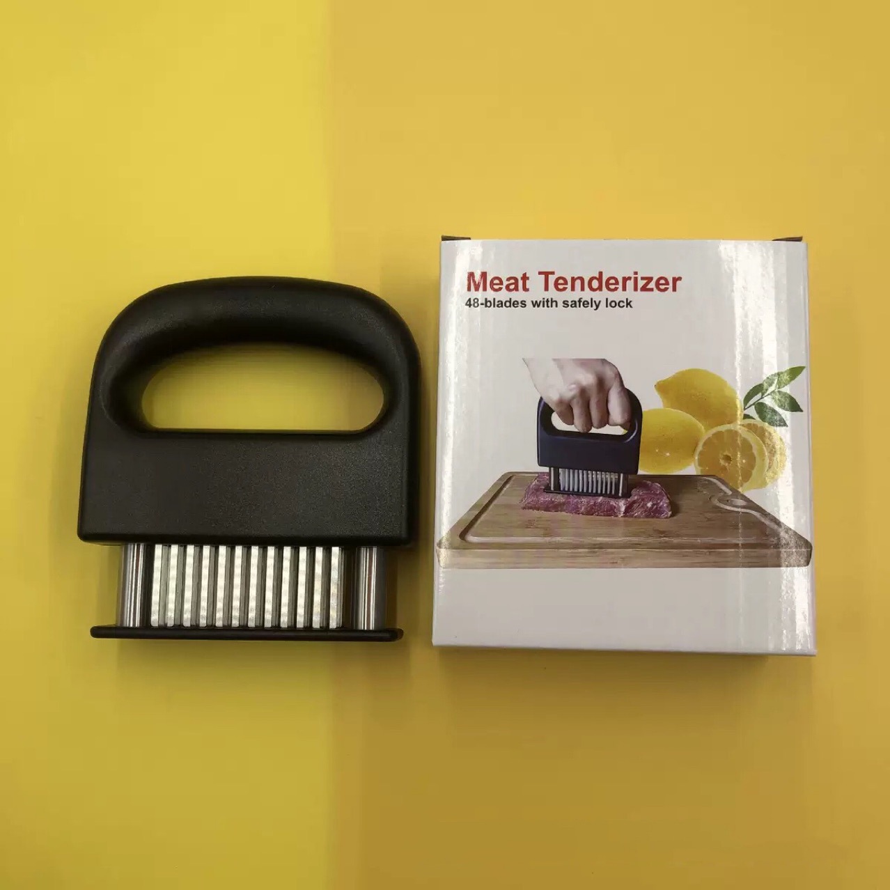 New 48-Pin Meat Tenderizer Stainless Steel Meat Needle Circular Steak Tendon Breaker Pork Chop Chicken Chop Meat Skewer Tool