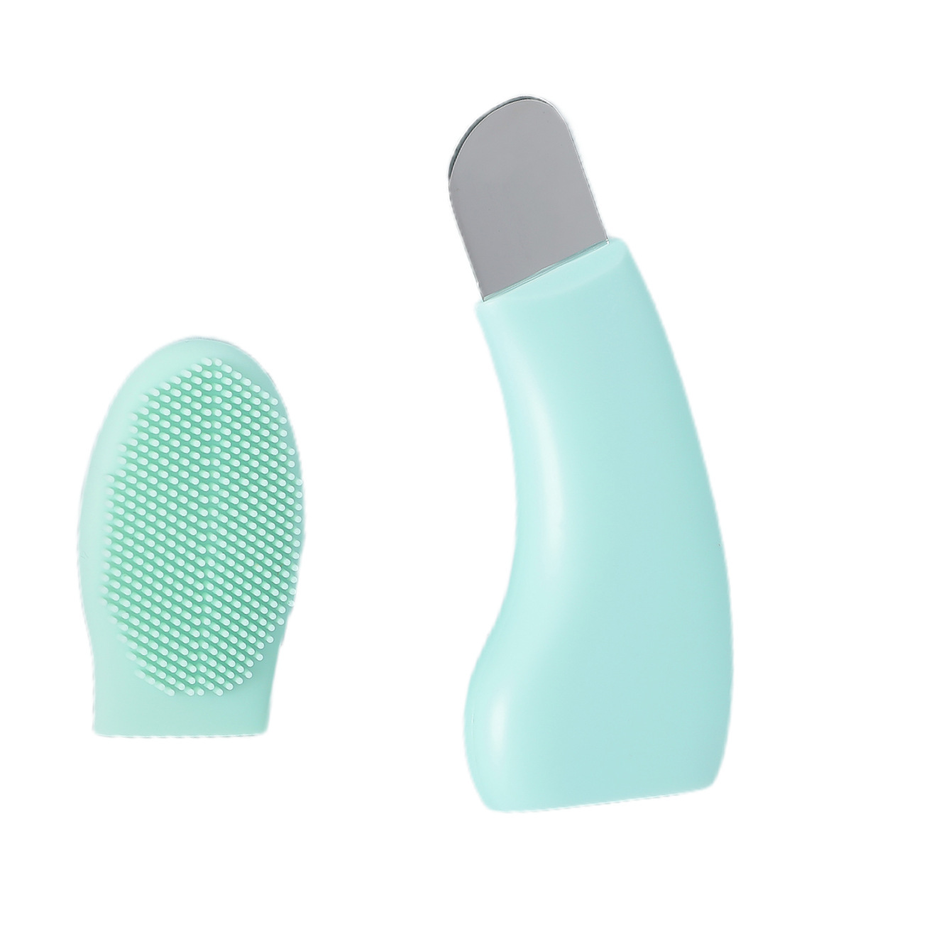 Cross-border new blackhead shovel manual blackhead silicone face washing brush head acne pores cleaning beauty instrument tool