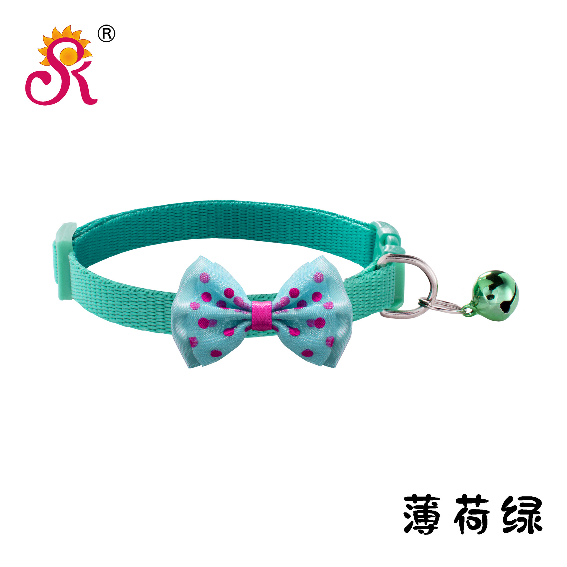 1.0 Bow Pet Dog Collar Cat Collar Bell Collar High Quality Color Buckle Large Stock Factory Store