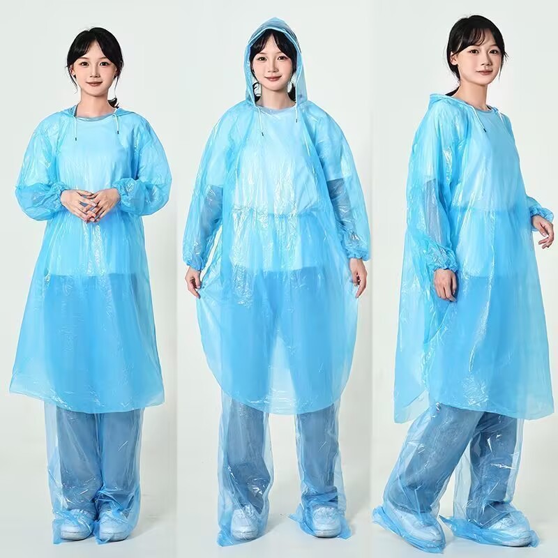 Foot-Covering Disposable Rain Pants, Long Thickeneded Outdoor Portable Raincoat, Rafting Waterproof Pants, Unisex