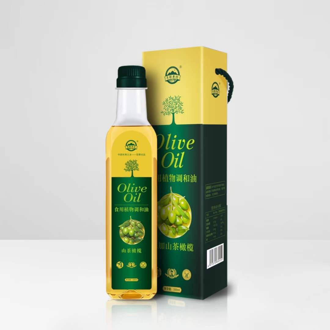 Flaxseed Oil 500ml Gift Box Camellia Seed Oil Olive Oil Walnut Oil Edible Plant Blended Oil Will Be Sold as a Gift