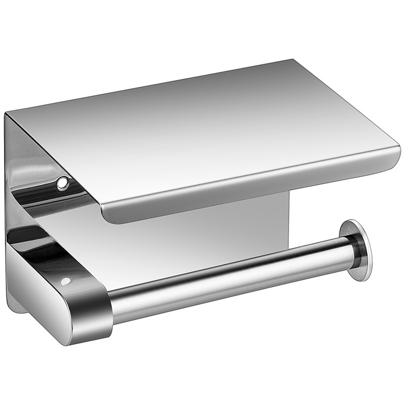 Factory 304 stainless steel roll paper holder household hotel non-perforated toilet bathroom toilet tissue holder wholesale