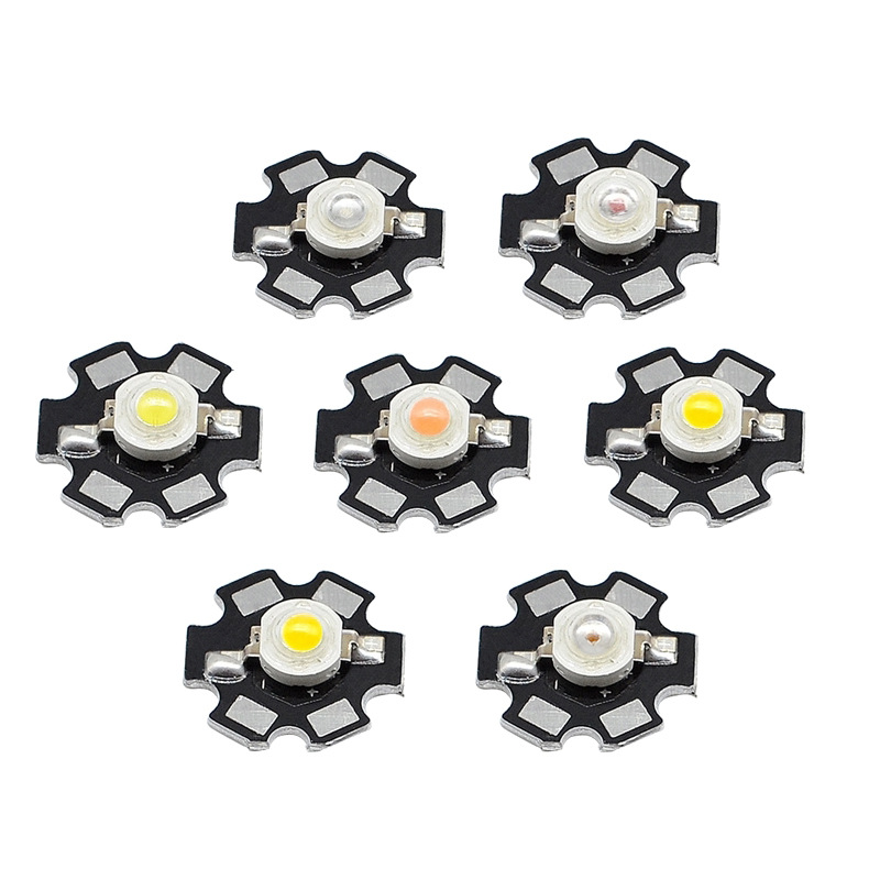 High-power LED1W3W5W positive White warm white red Green Blue yellow purple bright lamp bead chip with aluminum substrate light source