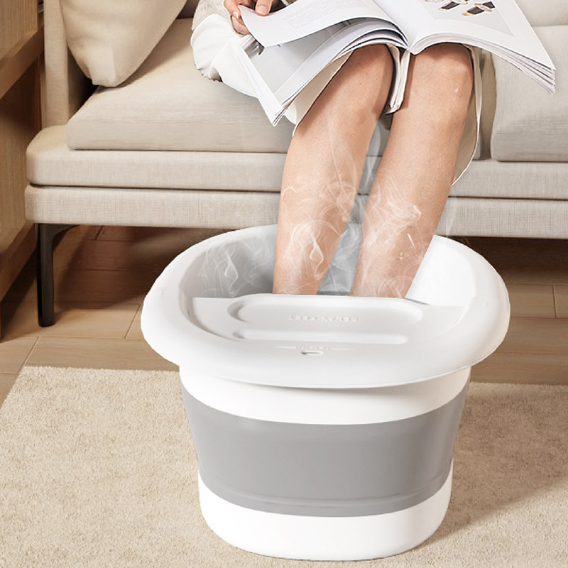 Folding Foot Bath Bucket Household Health Preservation Foot Bath Bucket with Lid Thermal Insulation Foot Bath Bucket for Adult Leg Foot Bath Free Installation