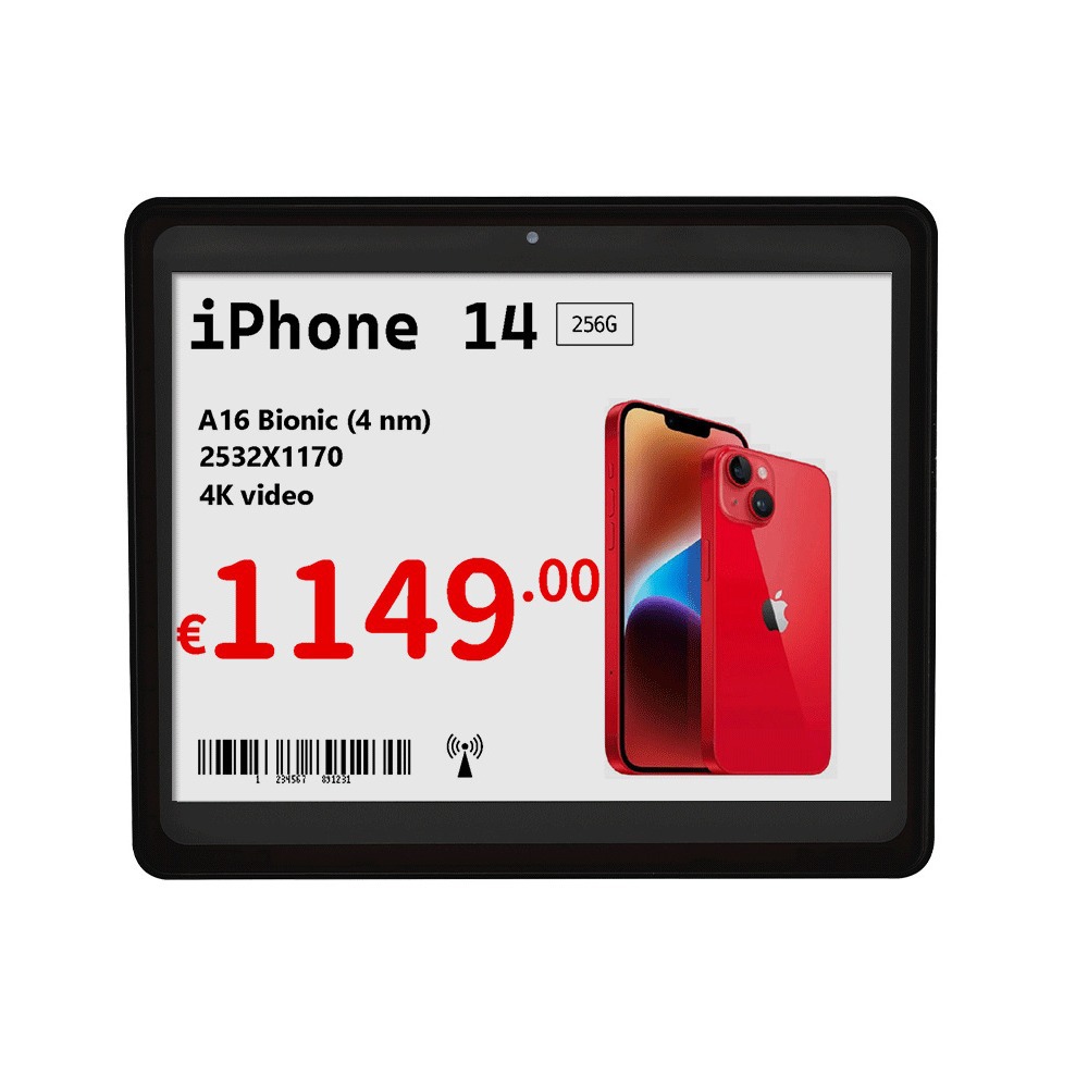 5.8 Digital Label Network Version Ink Screen Digital Price Tag Shelf Smart Label Supermarket Black and White Price Tag